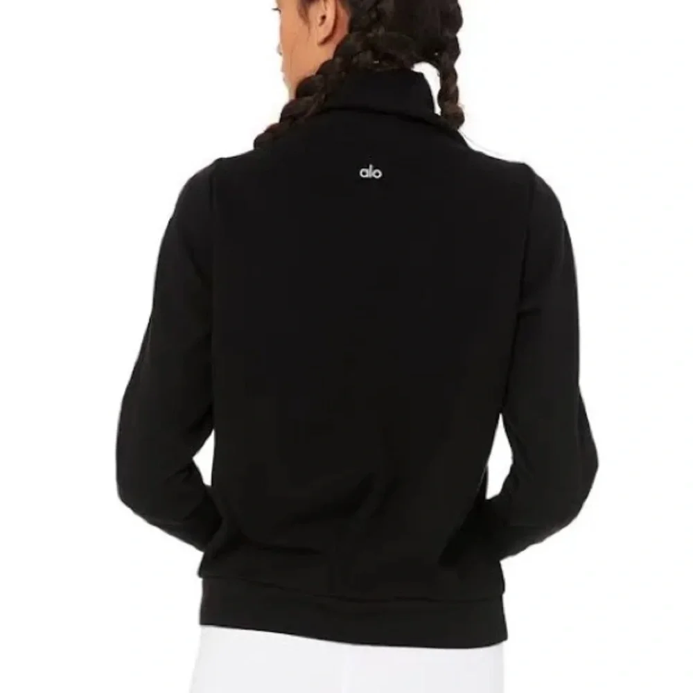 Alo Yoga Clarity Longsleeve Ribbed High Neck Black